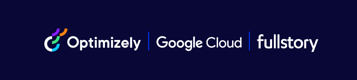 Optimizely, Google Cloud and Fullstory logos