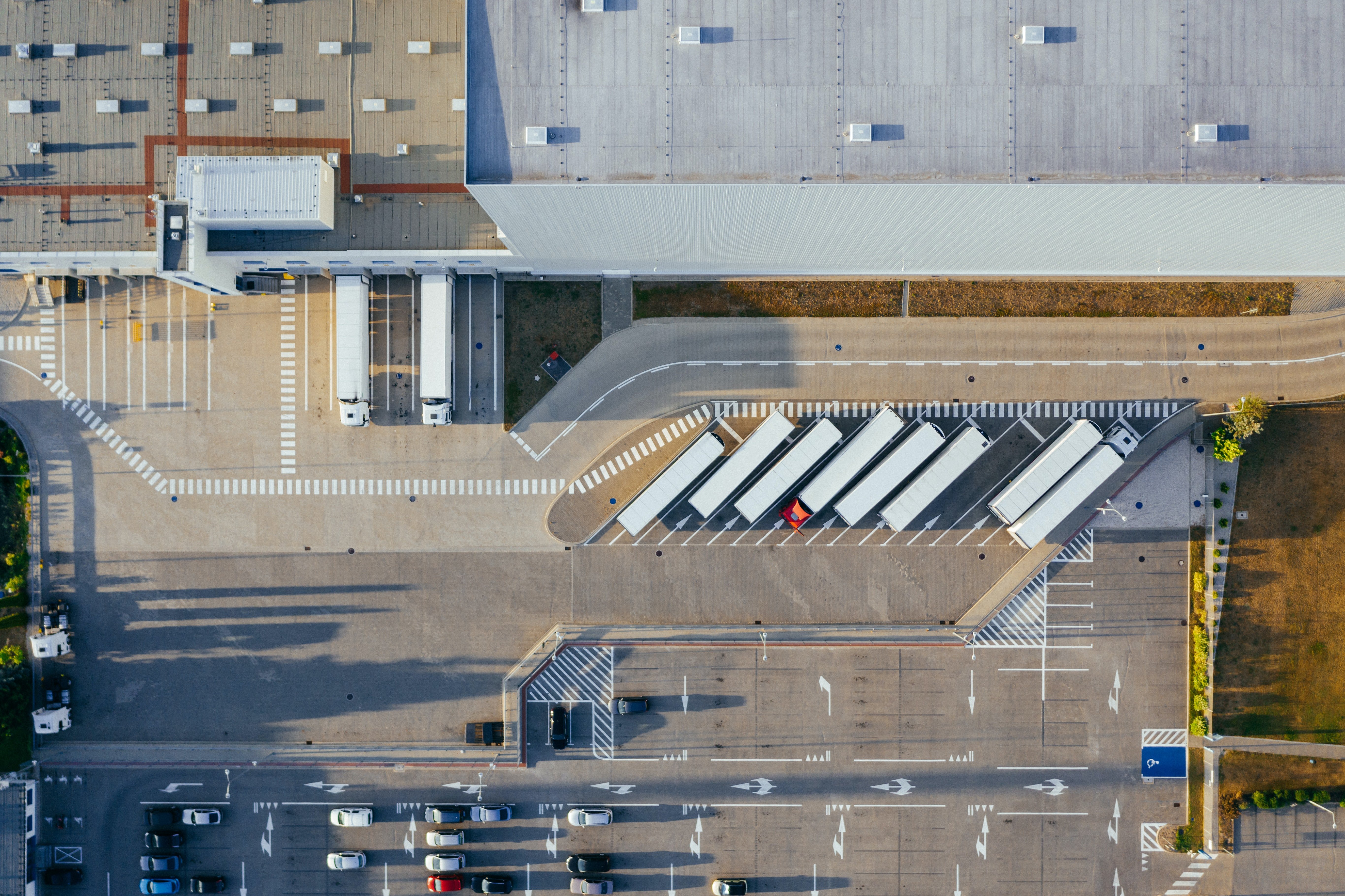 a high angle view of a building