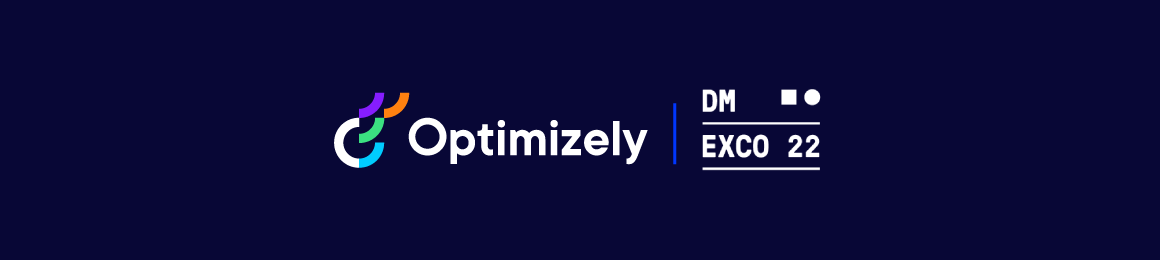 Optimizely, DMEXCO 22 logo in a row