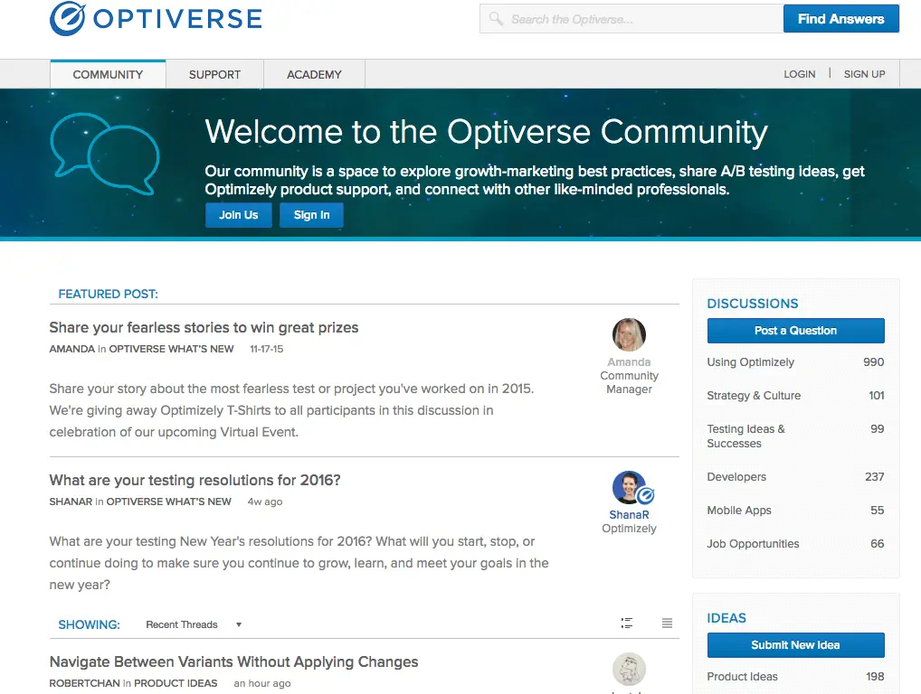 optiverse-community-before-redesign