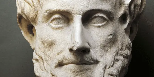 a close up of a statue
