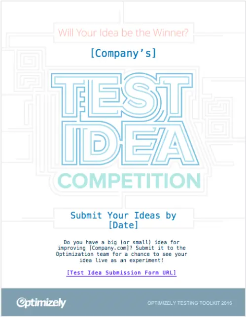 test idea contest flyer 