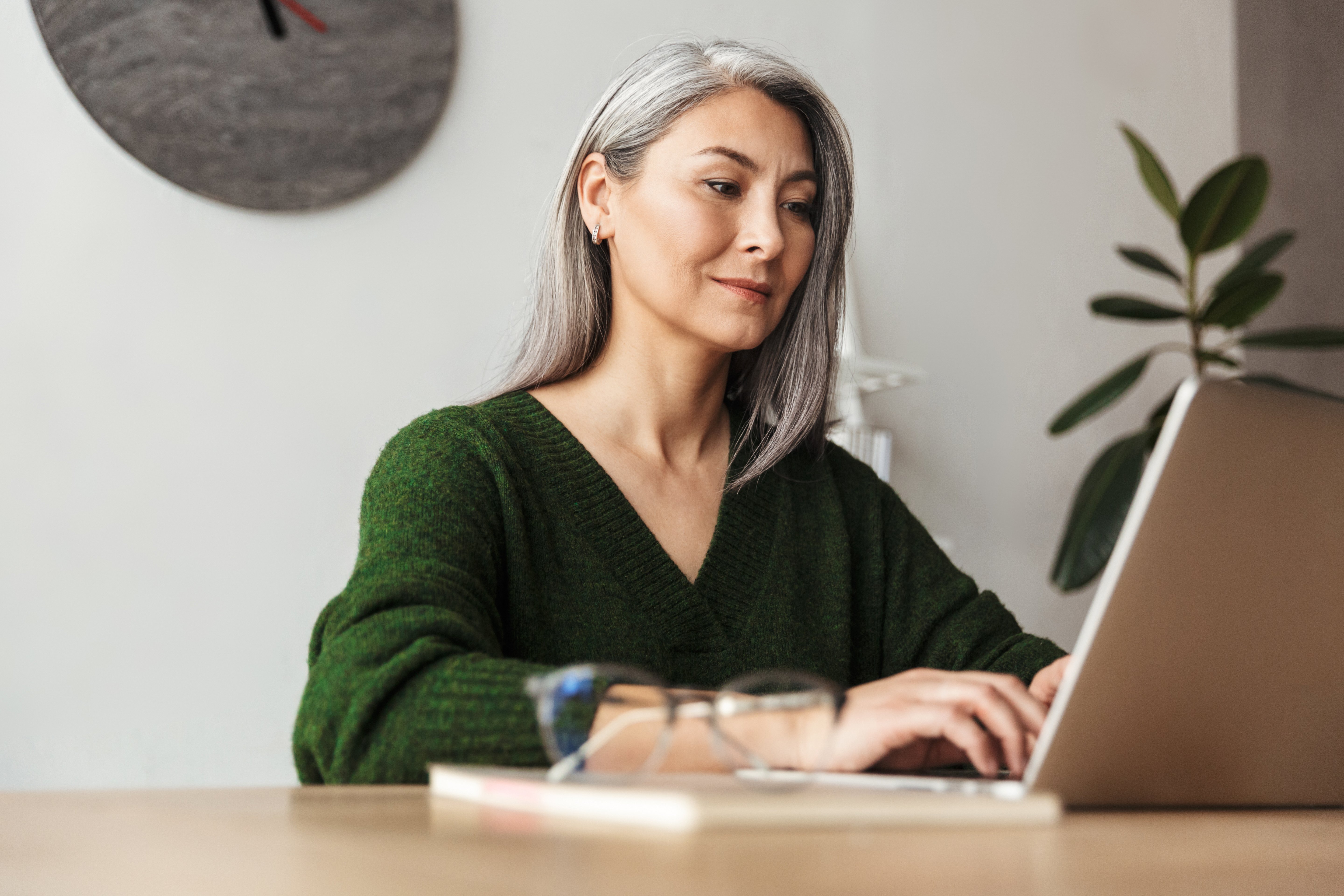 Lady working at computer