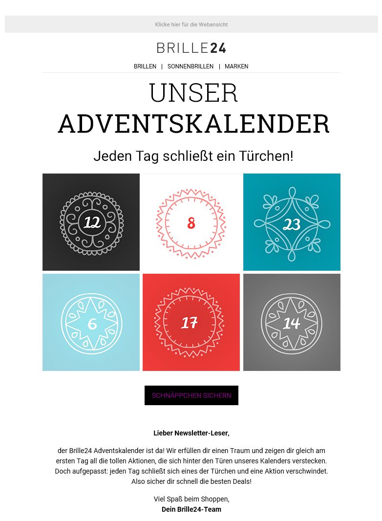 Brille24 adventskalender