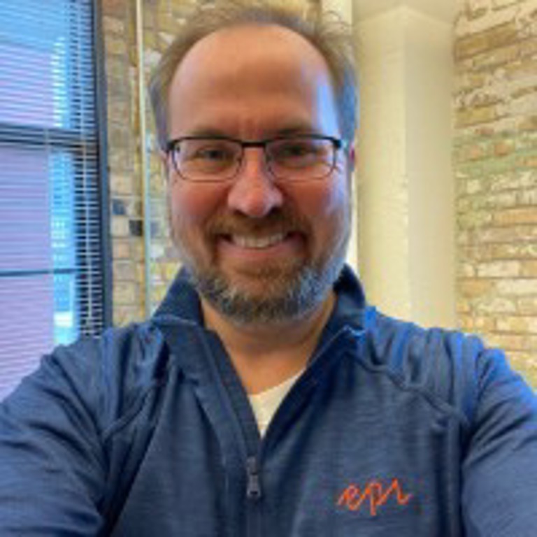 a man wearing glasses