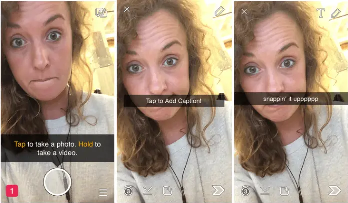 Snapchat first-time user onboarding experience