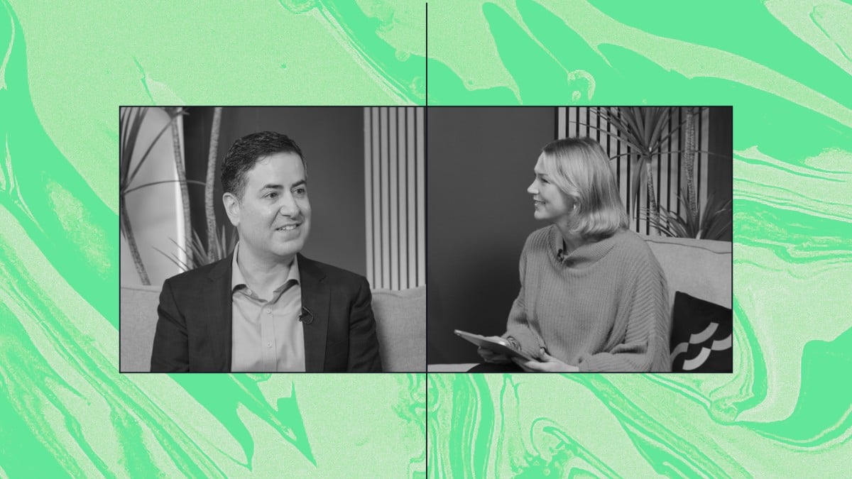 a man and a woman sitting at a table