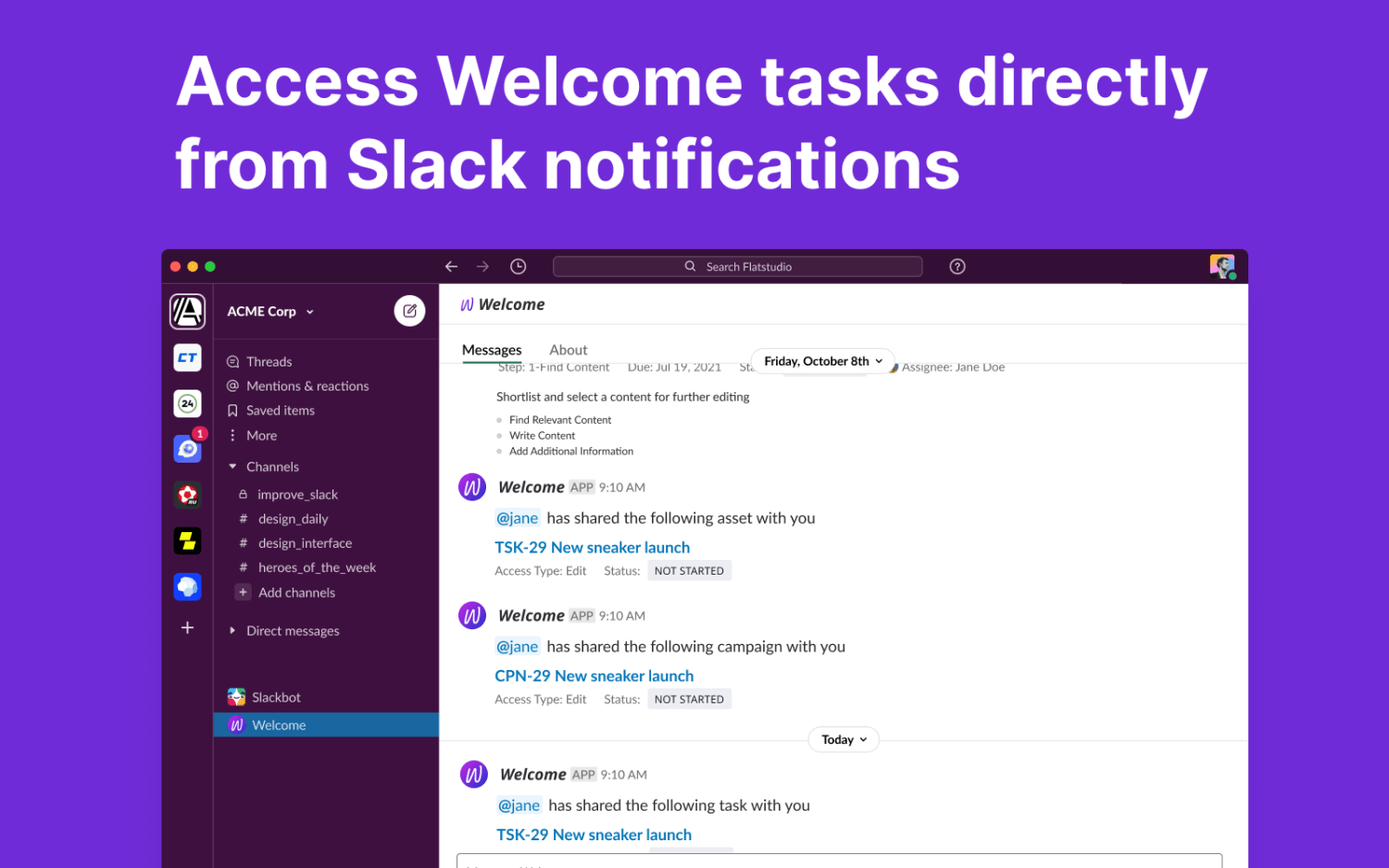 Slack notification from CMP