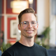 a man wearing glasses