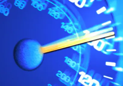 a close-up of a speedometer