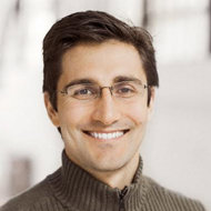 a man wearing glasses