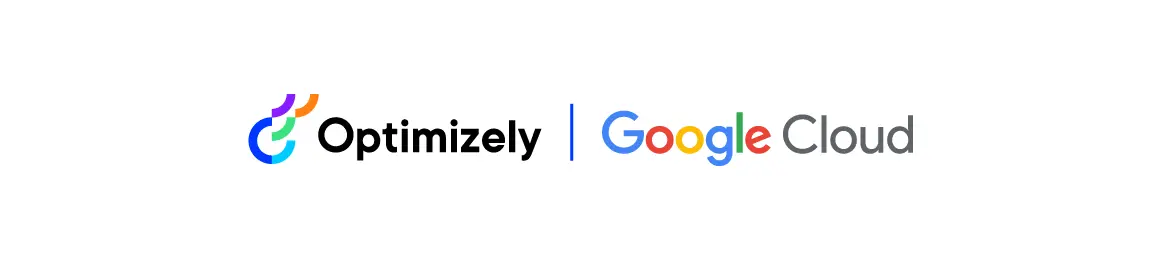 Optimizely and Google Cloud logo in a row