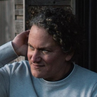 a man with curly hair