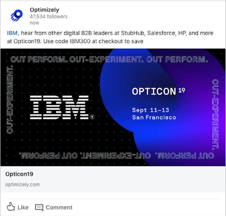Opticon 19 and IBM Web Promotion