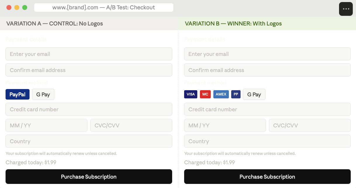 accepted payment methods