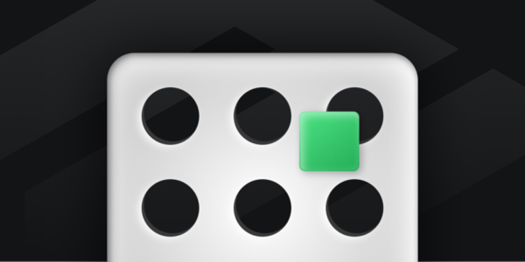 a white square with black circles on it