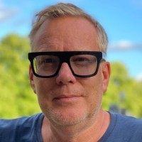 a man wearing glasses