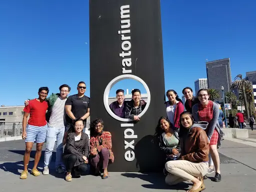 Interns and Mentors together at the Exploratorium