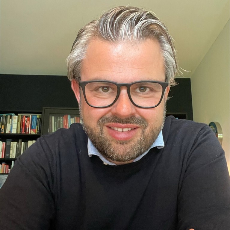 a man wearing glasses