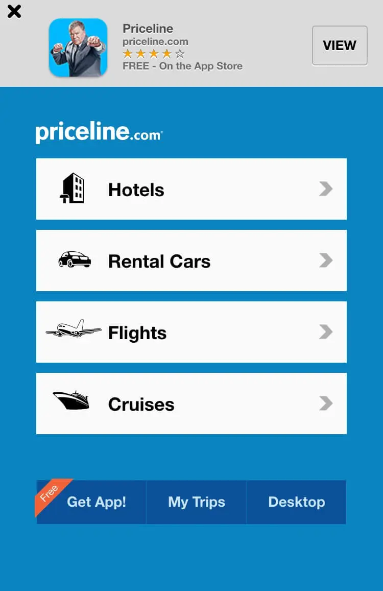 Priceline screenshot