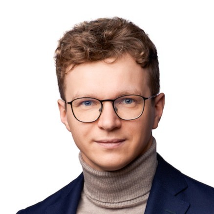 a man wearing glasses