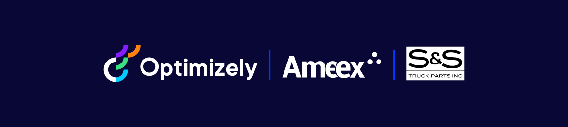 Optimizely, Ameex, S&S logos in a row