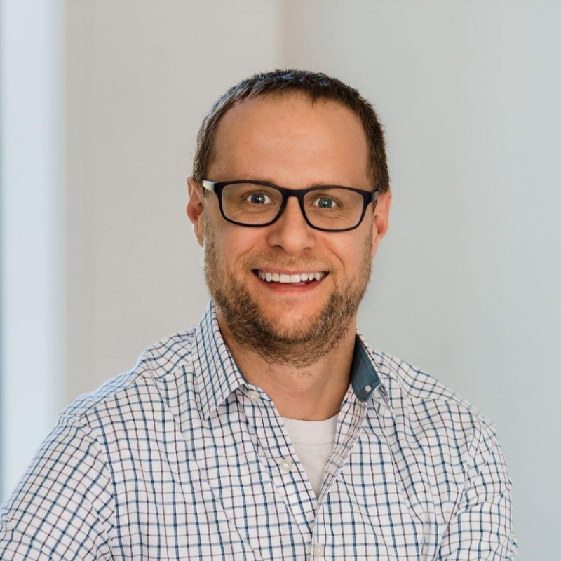 a man wearing glasses