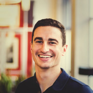 a man smiling for the camera