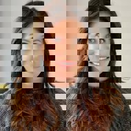 a woman with long hair