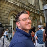 a man wearing glasses