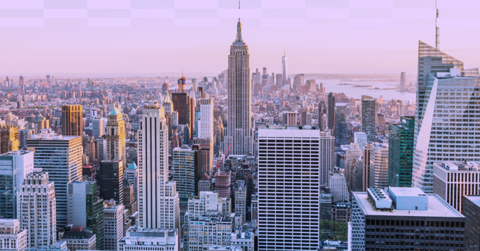 a city with many tall buildings